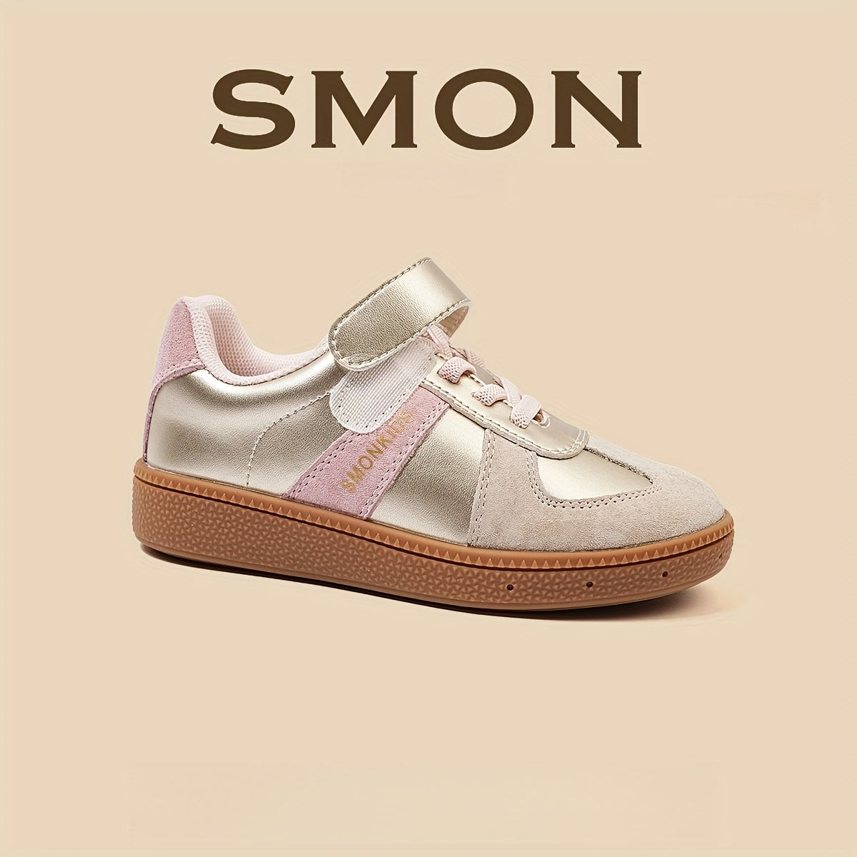 Кроссовки для молодежи SMON - прочная резиновая подошва, удобный дышащий интерьер, повседневный спорт, застежка на липучке, несколько размеров, для детей до 14 лет.