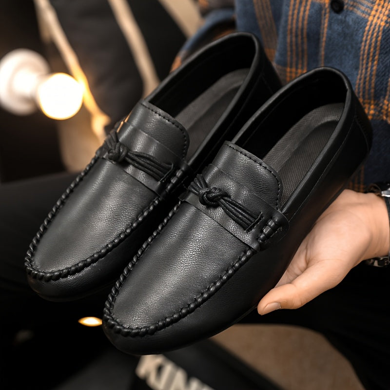 Men's Non-Slip PU Loafers Casual Dress Shoes for Daily Party Street Wear