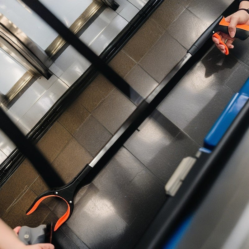 Herramienta de sujeción y recogida de residuos personalizable con agarrador de aleación de aluminio y colector de residuos apilable