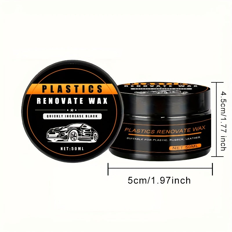 Car Interior Refurbishment Cream Plastic Restorer for Dashboards and Seats Black