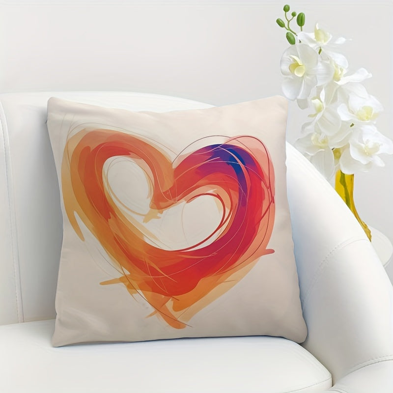 Heart-Shaped Throw Pillow Cover 44.96cm Modern Home Decor Valentine's Day Wedding