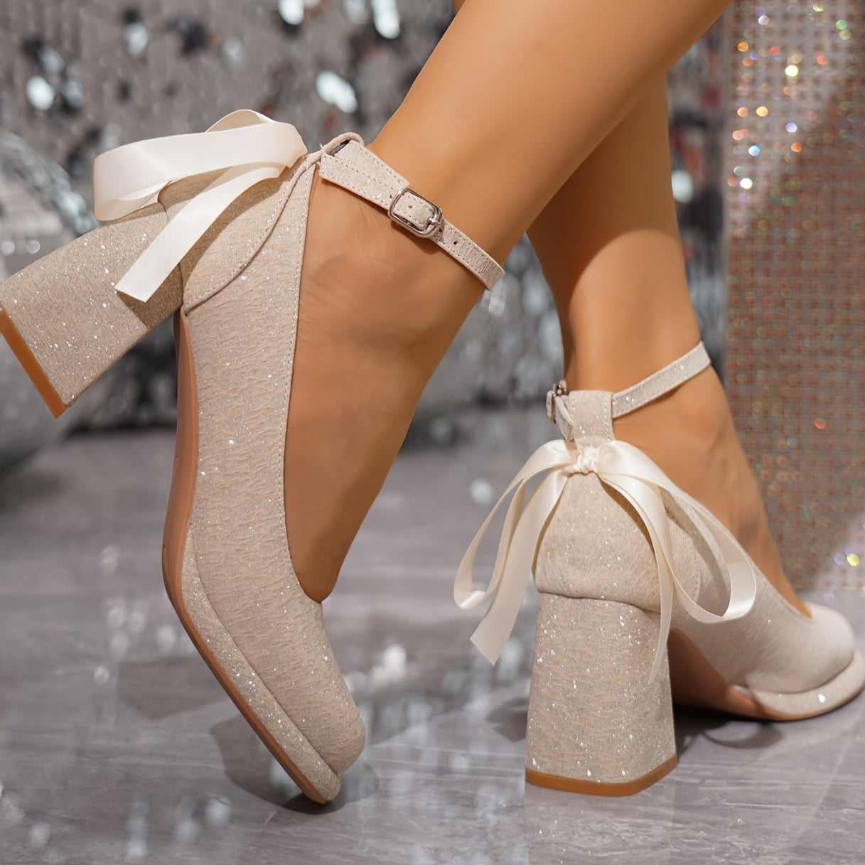 Ayollar uchun fransuz ilhomlantirgan Mary Jane poyabzal, qalin tagli, dumaloq burchakli, qora