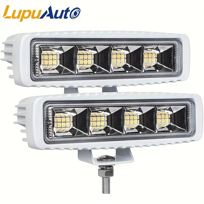 2 Pack 72W 20000LM LED Work Light Bars Off-Road Fog Lights for Truck Jeep ATV