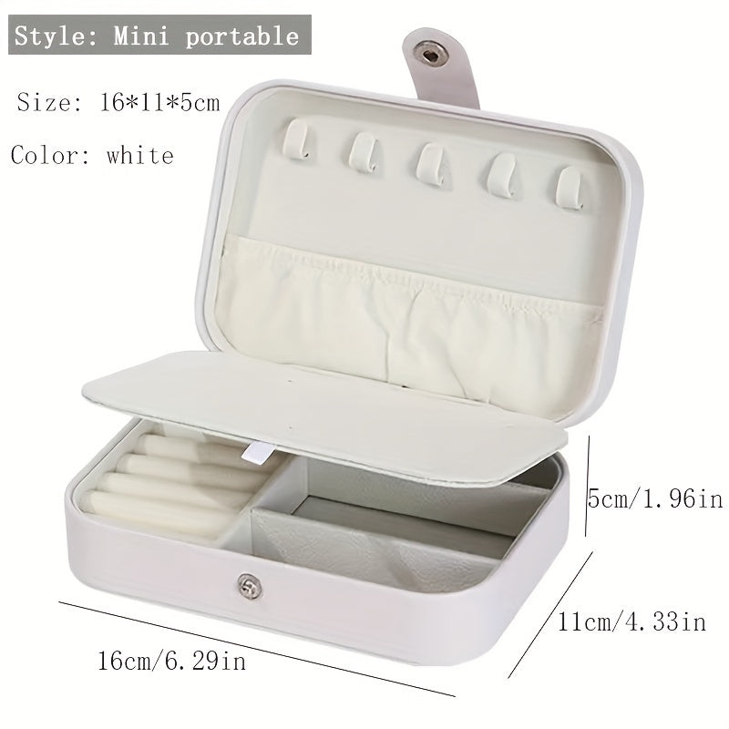 Large Capacity 2-Layer Jewelry Organizer with Lock for Earrings Necklaces Bracelets