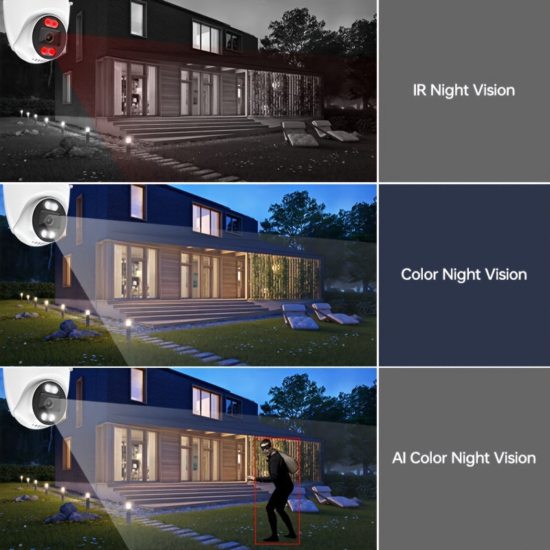 WiFi Dome Security Camera 1440P HD Night Vision Two-Way Audio Indoor Home Surveillance