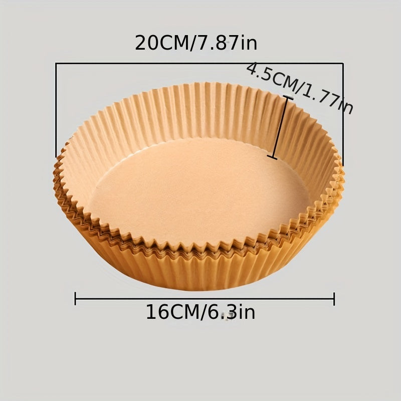 70 Pieces Non-Stick Air Fryer Liners 16cm Disposable Paper Bowls for Baking Cooking Microwave
