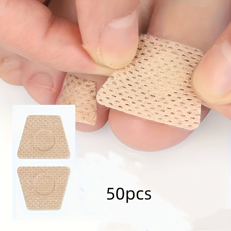 50pcs Toenail Care Stickers for Thickened Nails with Double Thickness Adhesive Tape