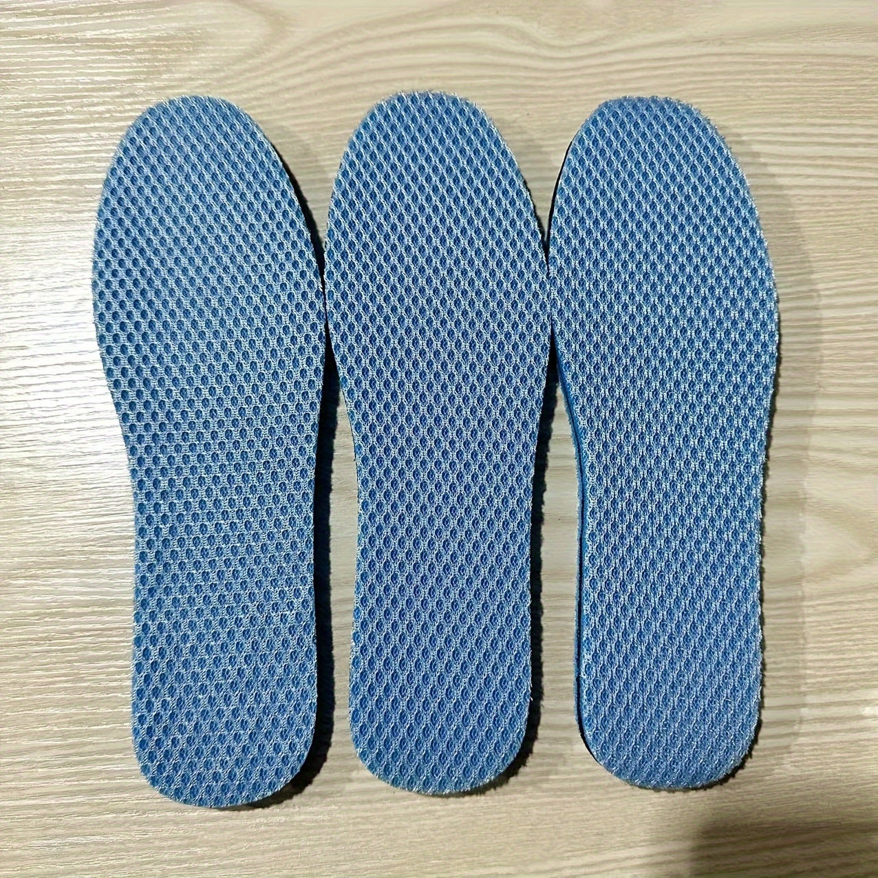 3 Pairs Unisex Mesh Sports Insoles Breathable Shock Absorbing Cushioned