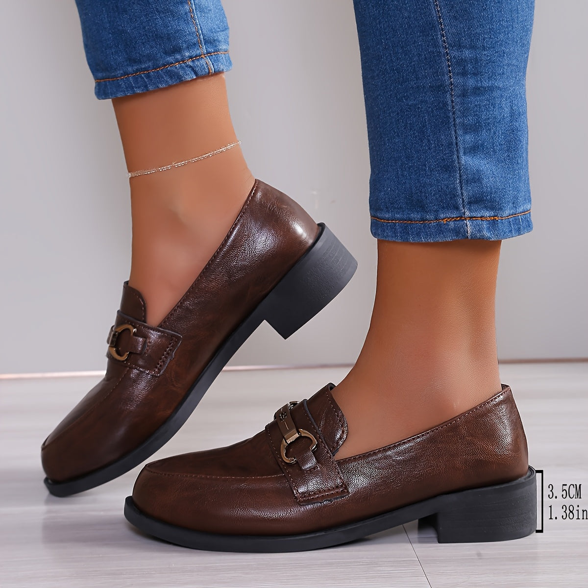 Women's Round Toe Slip-On Flats, Comfortable Rubber Sole, Anti-Slip, Casual Shoes