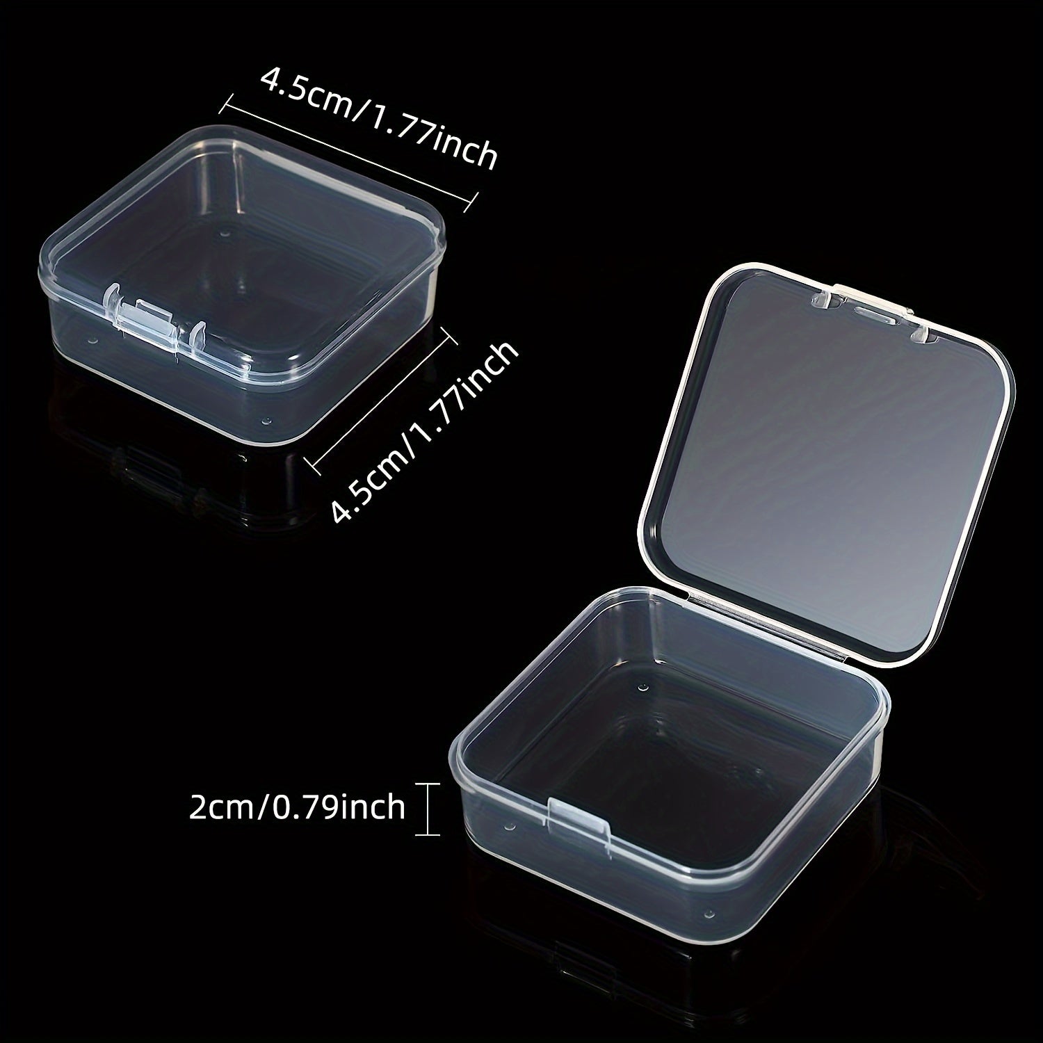 6pcs Plastic Storage Boxes for Small Items Beads Jewelry Game Pieces Organizer