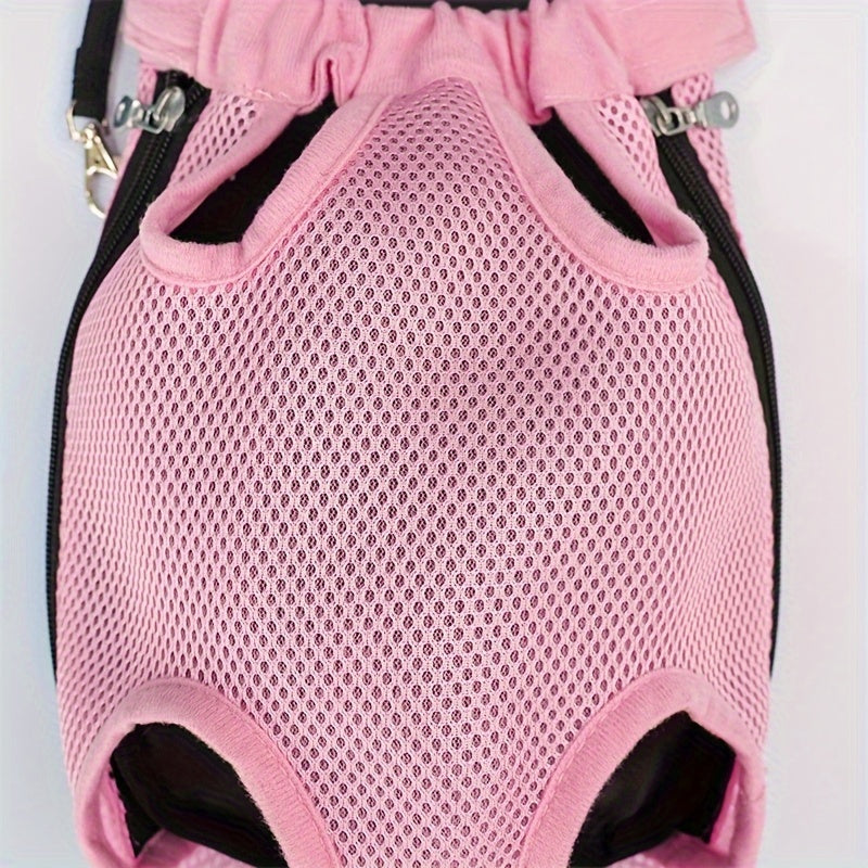 Pet Carrier Backpack for Small Cats and Dogs Breathable Woven Polyester Adjustable Straps
