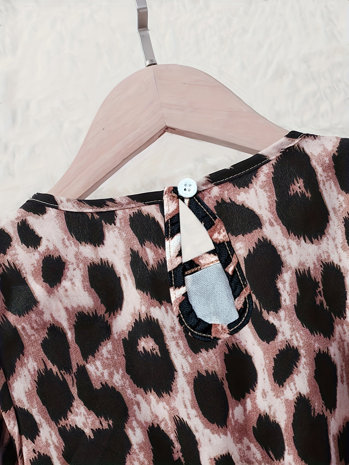 Girls Leopard Print Dress with Bow Belt for Party or Gift