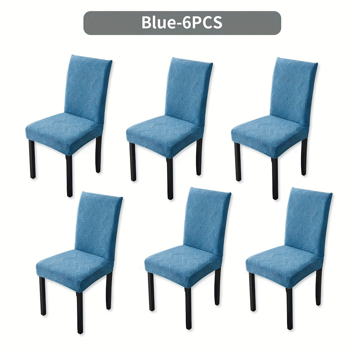 4/6pcs Bohemian Style Jacquard Chair Covers Removable Washable Polyester Spandex