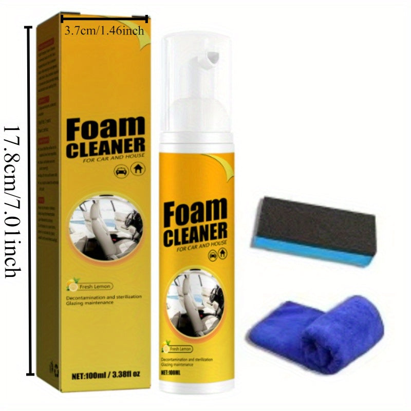 Pack of 3 Multipurpose Foam Cleaners 100ml Rust Remover Interior Car and Kitchen