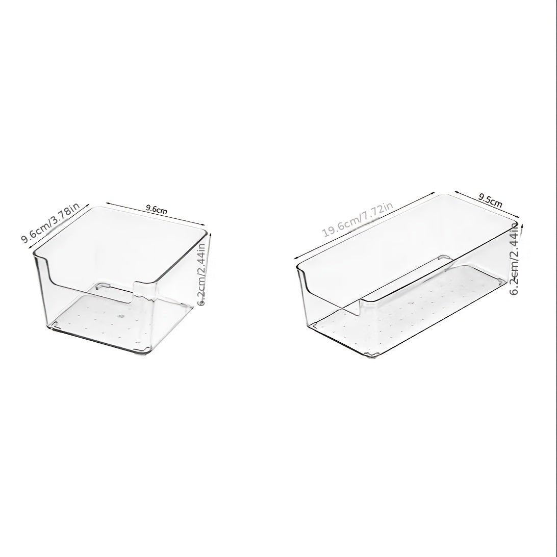 2024 Transparent PET Drawer Organizer for Desk Stationery and Cosmetics