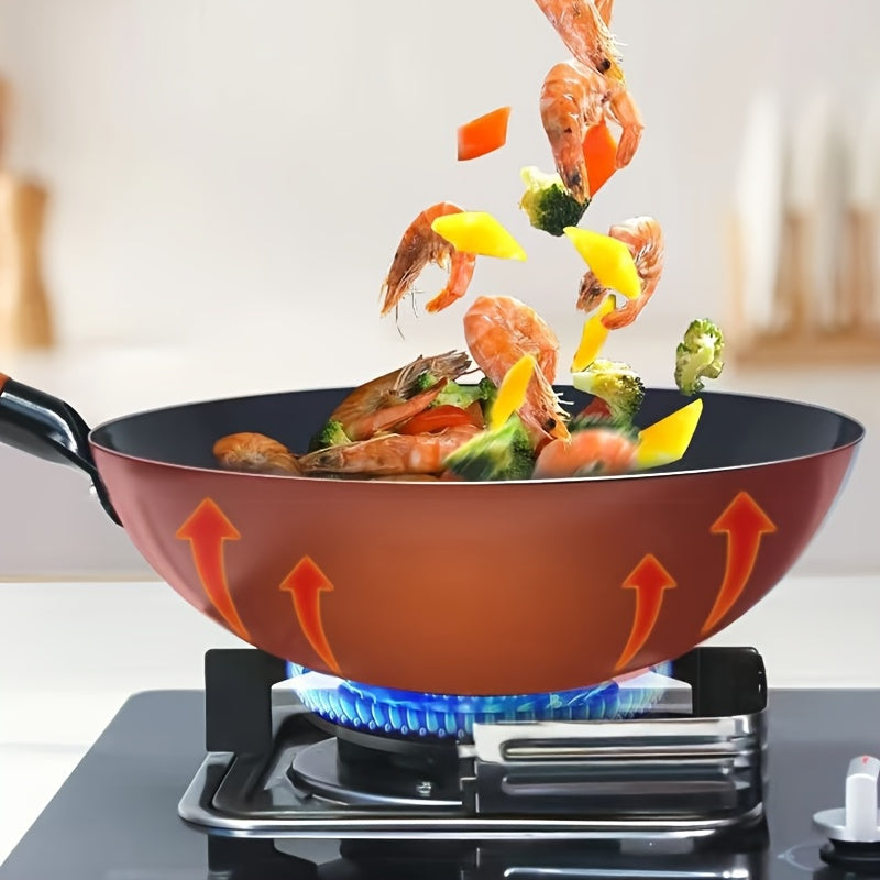 Cast Iron Skillet Non-Stick Fry Pan with Rust-Resistant Nitriding Bottom 10 Inch for Home Cooking