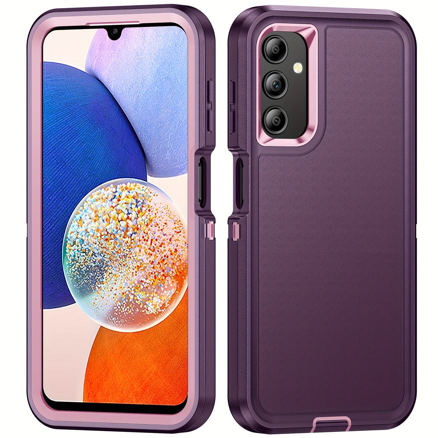 3-в-1 Ударопрочный чехол для ПК и телефона Samsung A15 A14 A13 A04s A54 A53 Всесторонняя защита