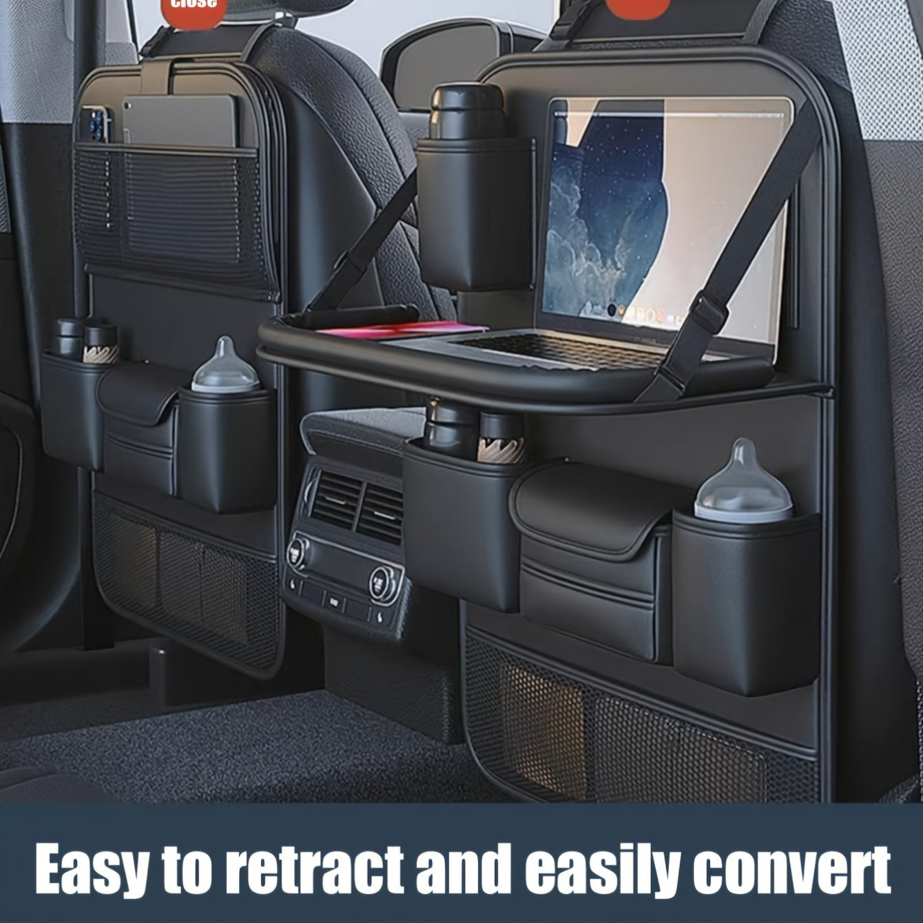 Car Back Seat Storage Bag Foldable Multi-Functional In-Car Organizer