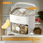 Portable Handheld Ice Maker with Easy-Press Lid, 22.68 KG/24H, Square Ice Cubes