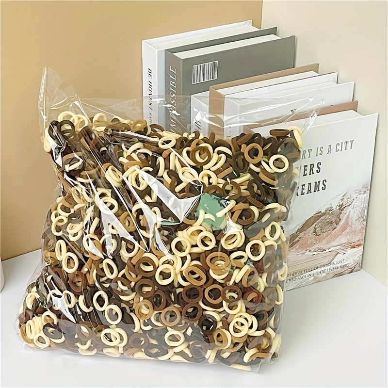 Stretchy Candy Hair Ties Set for Women and Teens Jersey Solid Color Hair Accessories