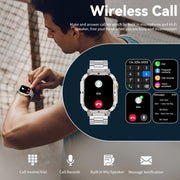 Smart Watch for Women and Men with Wireless Calling 4.98cm HD Display Sports Modes Voice Assistant Compatible with Android iOS