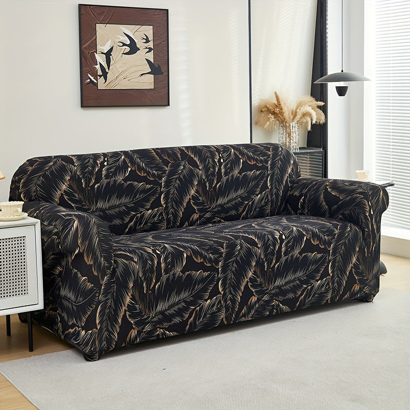 All-Season Stretchable Sofa Cover with Anti-Slip and Modern Print Fits Single to Four-Seater