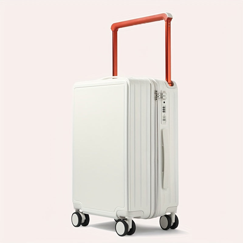 Hard Shell Luggage with Aluminum Handle TSA Lock USB Port Spinner Wheels Laptop Sleeve Black White Yellow Green