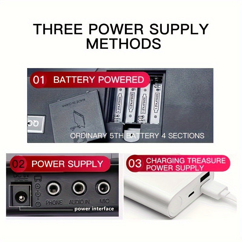 61-Key Portable Digital Piano Keyboard with Enhanced Sound Black for Beginners and Adults