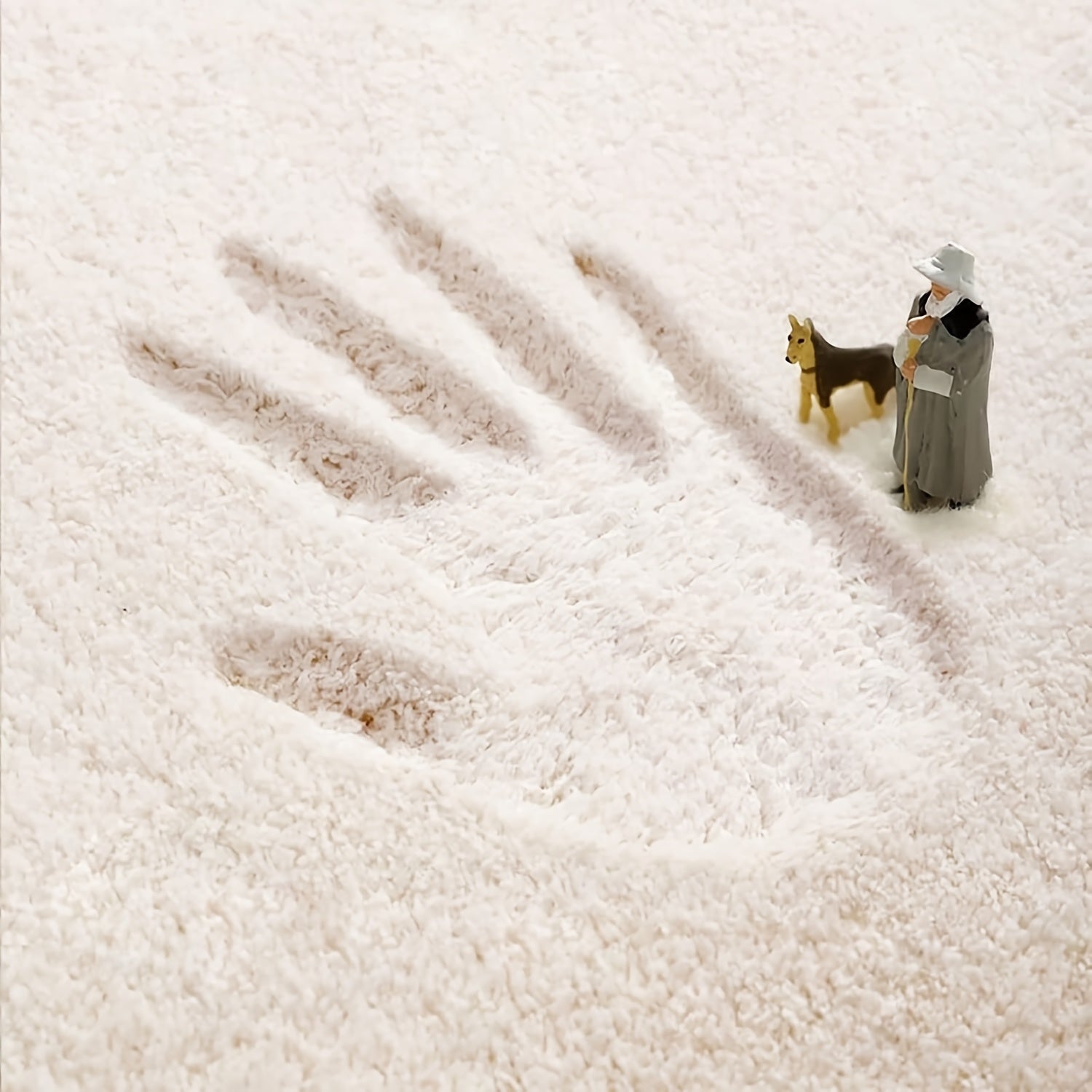 Black Round Rug Plush Bathroom Mat 8-Ball Pattern Non-Slip Floor Decor