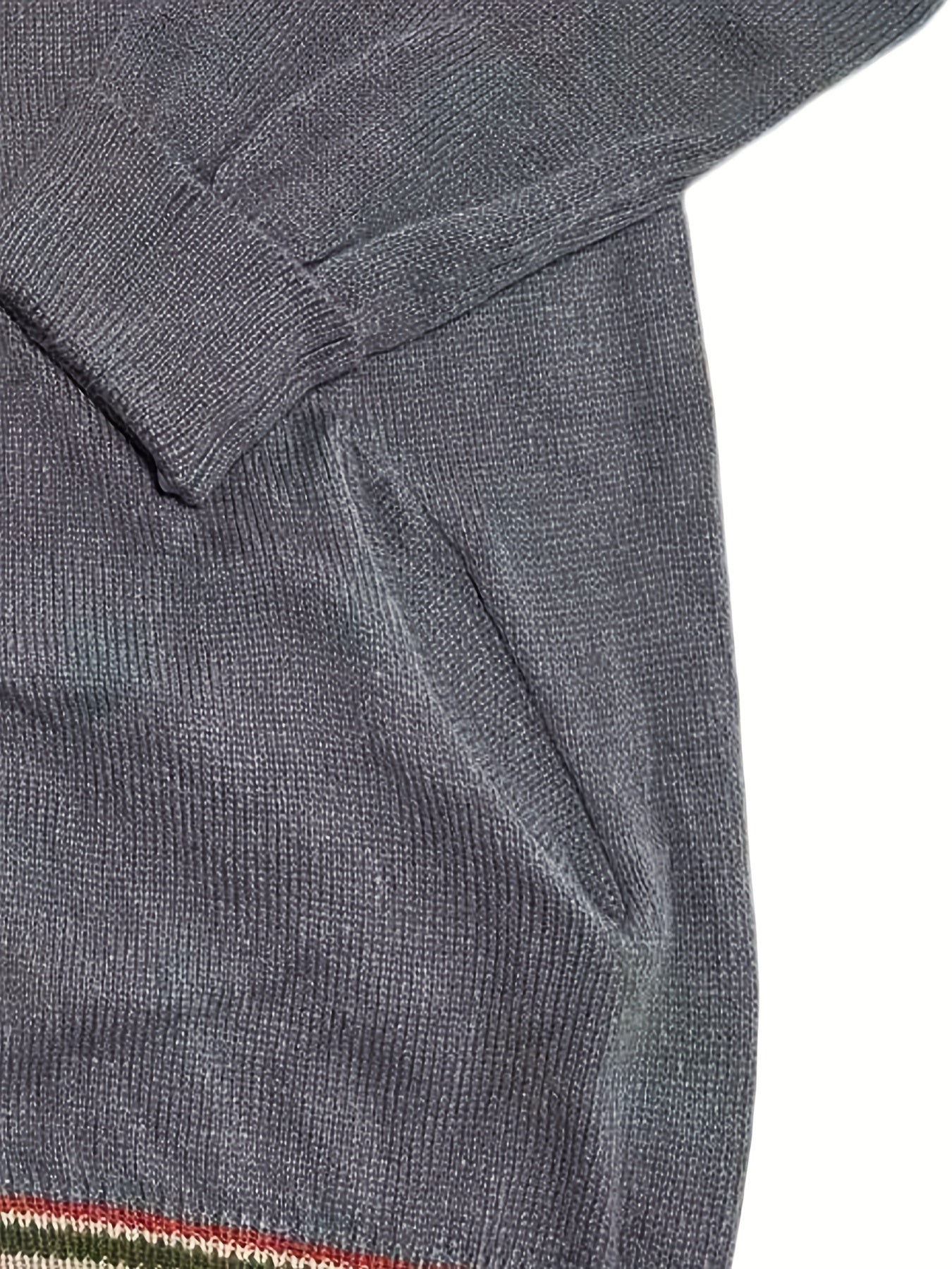 Plus Size Women's Geometric Pattern Hooded Cardigan Sweater Long Sleeve Cozy Fall Winter Outerwear