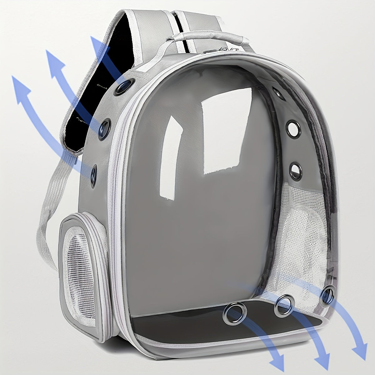 See-Through PVC Cat Carrier Backpack with Breathable Space Capsule Design