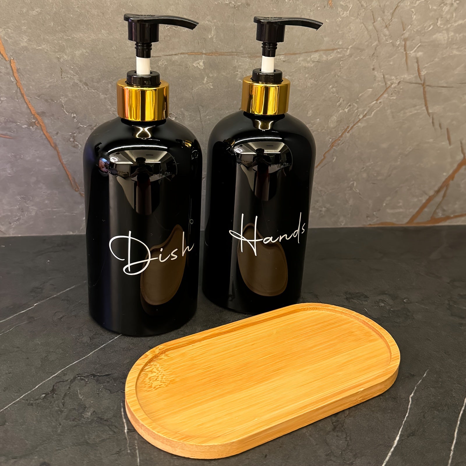 2-Pack 17 Oz Plastic Hand and Dish Soap Dispensers Refillable Lotion Bottles Kitchen Bathroom