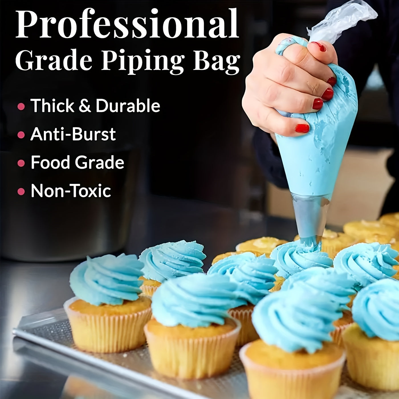 Disposable Piping Bags Set 108 Pieces for Cake and Cookie Decorating