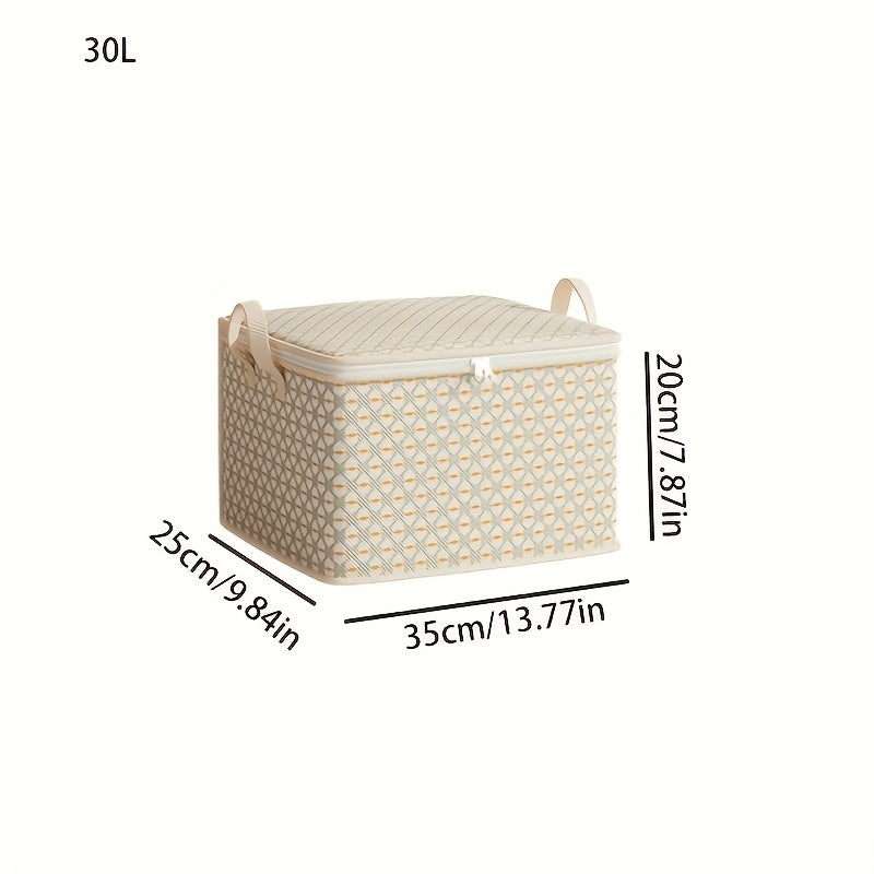 Organizador de bolsa de almacenamiento con cremallera impermeable para ropa, lavandería, mudanza, multifuncional, no tejido