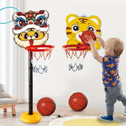 Conjunto de aros de baloncesto con temática de animales para niños para juego en interiores y exteriores 3+ Rojo