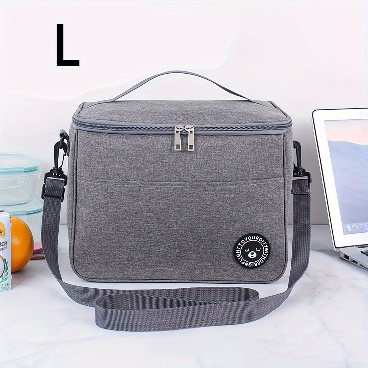 Bolsa de almuerzo aislada y a prueba de fugas de gran capacidad con diseño de animales para oficina y viajes