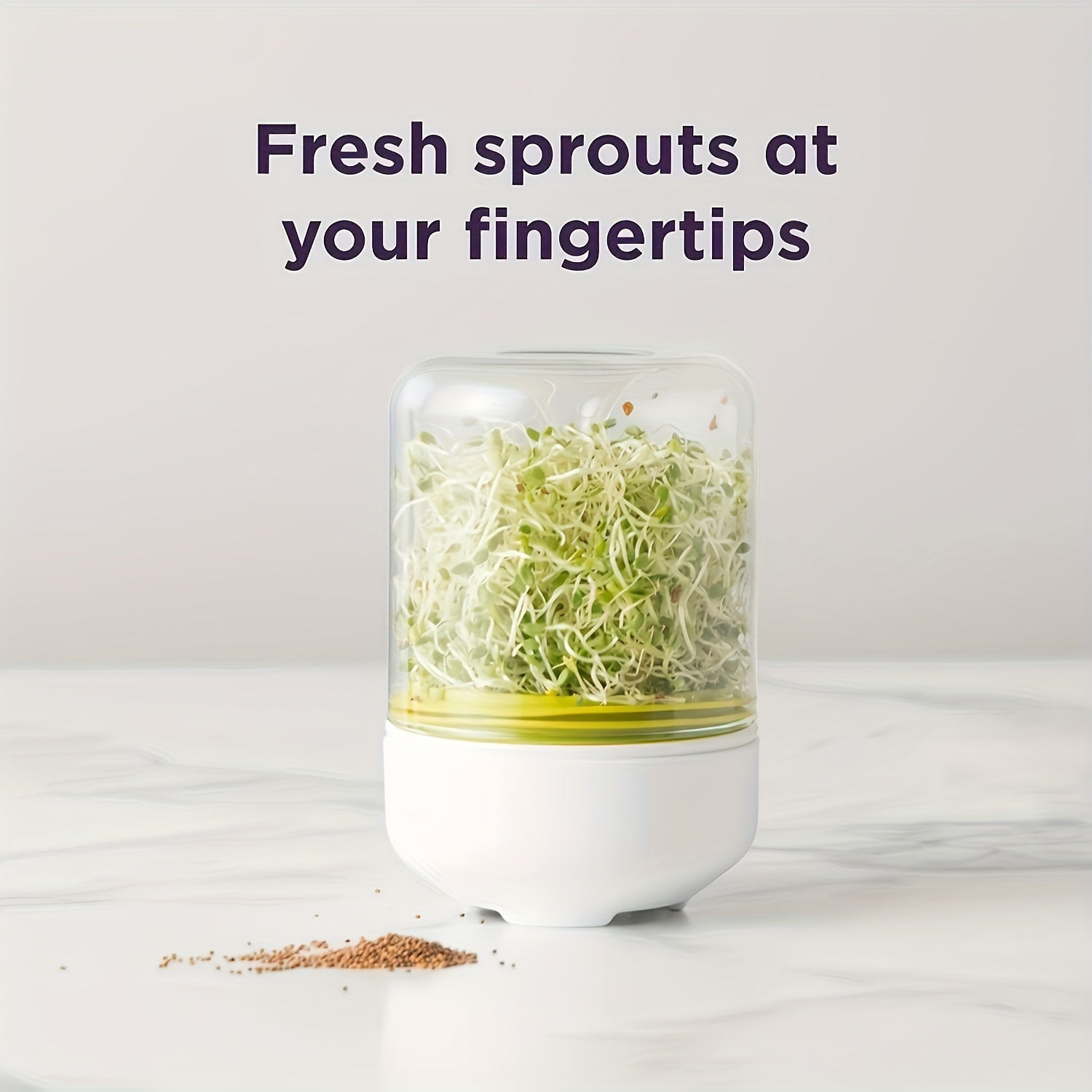 Hydroponic Bean Sprout Kit for Home Growing No Electricity Required Compact Seedling Pot for Peas and Sprouts