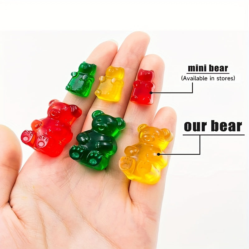 Silicone Gummy Bear Mold Set 2.54cm Katta shirinlik shakllari BPA bepul shishalar bilan