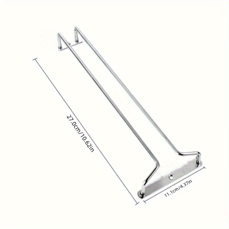 Stainless Steel Wine Glass Rack for Kitchen Cabinets Elevated Storage