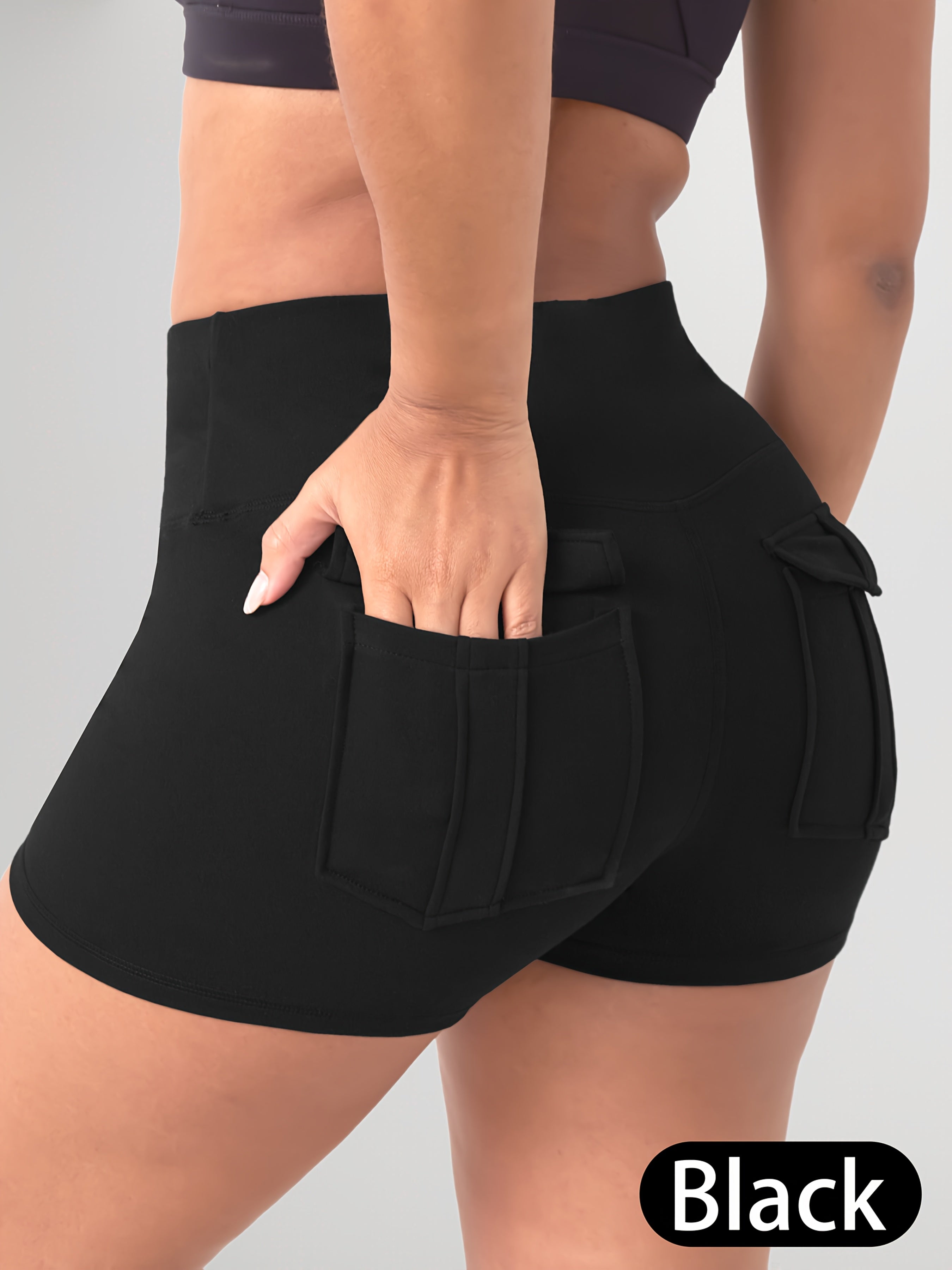 Women's Plus Size Yoga Tights with Pockets High Waist Moisture Wicking