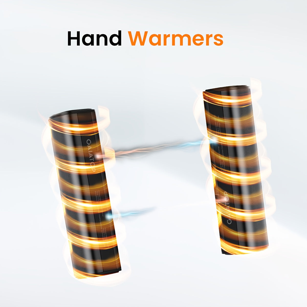 2 Packs Rechargeable Hand Warmers Quick Heat USB Portable for Outdoors