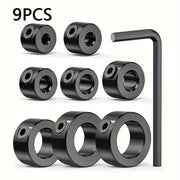 9PCS Adjustable Drill Depth Stop Rings with Allen Wrench for Metal Drilling