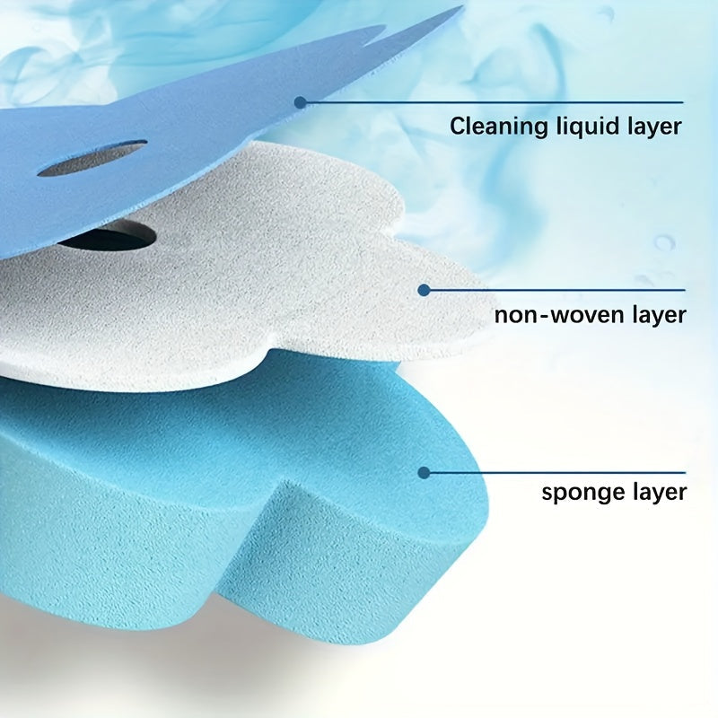 Bir martalik hojatxona cho'tkasi uchun almashtirish padlari, 6-30 dona, plastik tutqich bilan, oson tozalash uchun