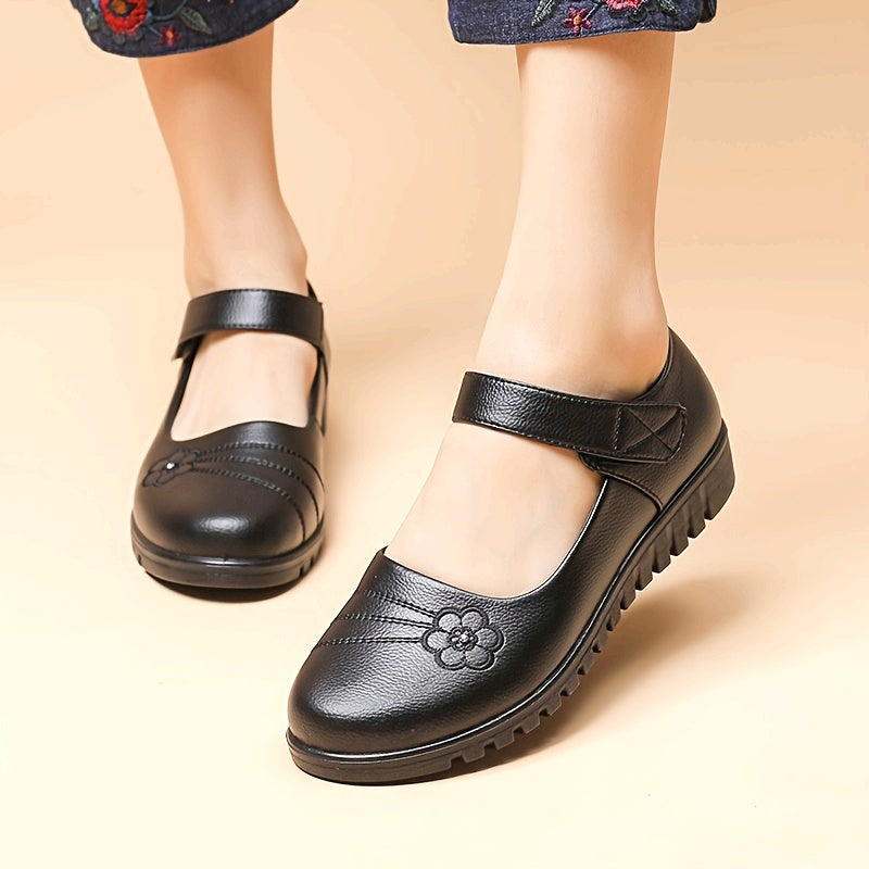 Women's Flat Shoes Lightweight Comfortable Solid Color Casual Work Shoes