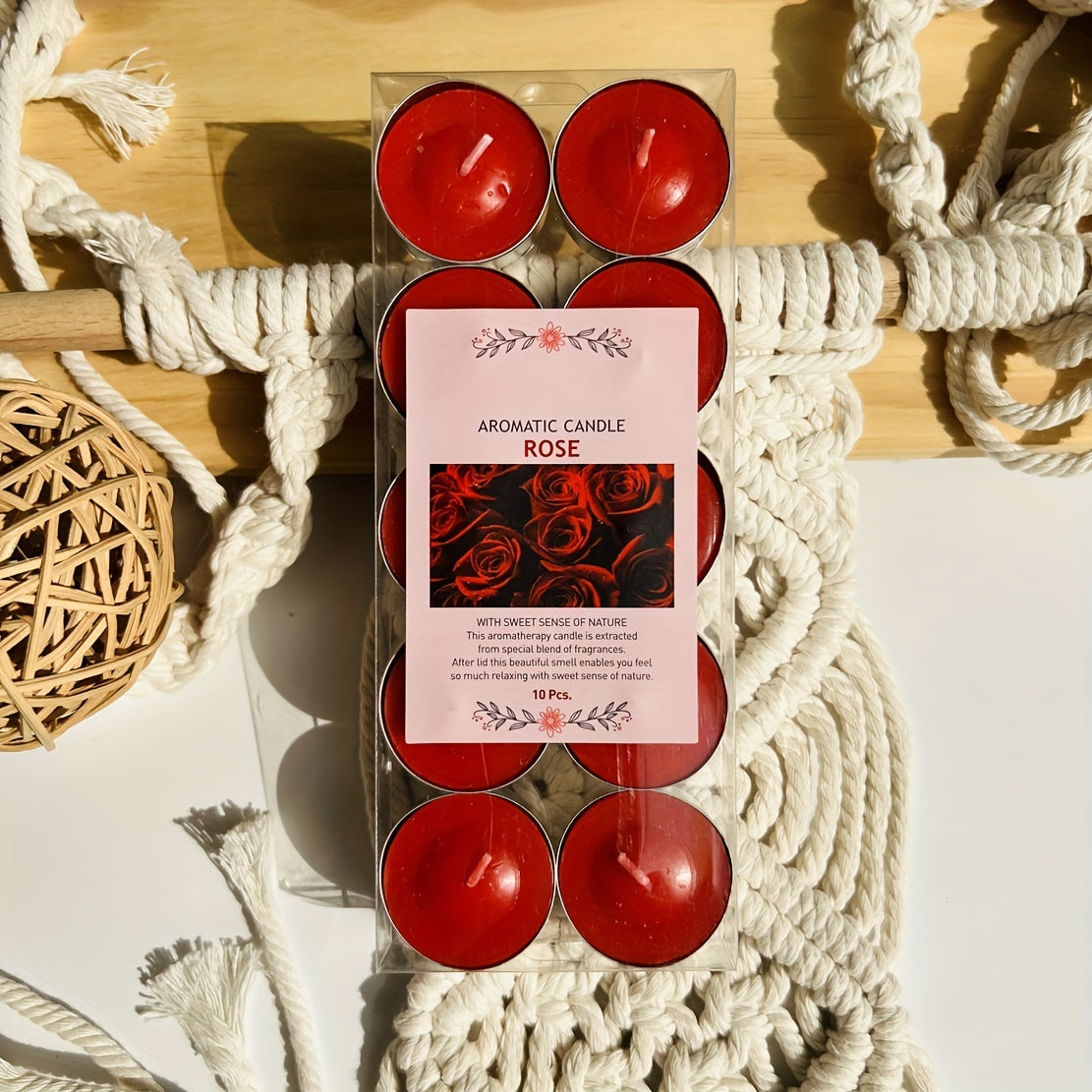 Набор из 10 сильно ароматизированных чайных свечей, идеально подходящих для домашнего декора, свадеб, вечеринок, праздников, спа и ароматерапии.