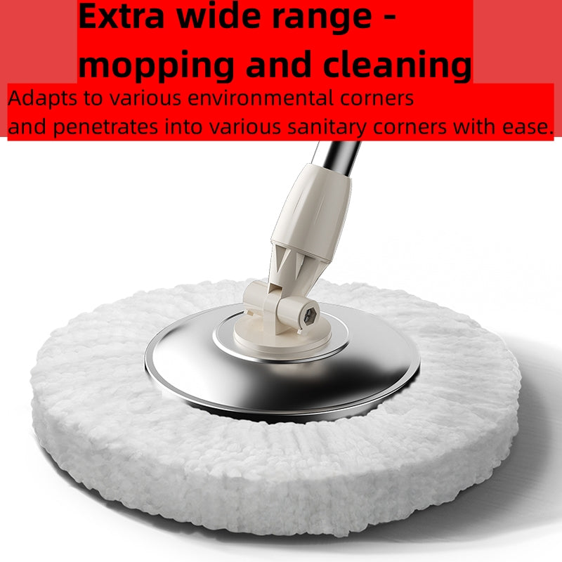 360° Rotating Mop and Bucket Set with 2 Cloths for Kitchen Bathroom Living Room