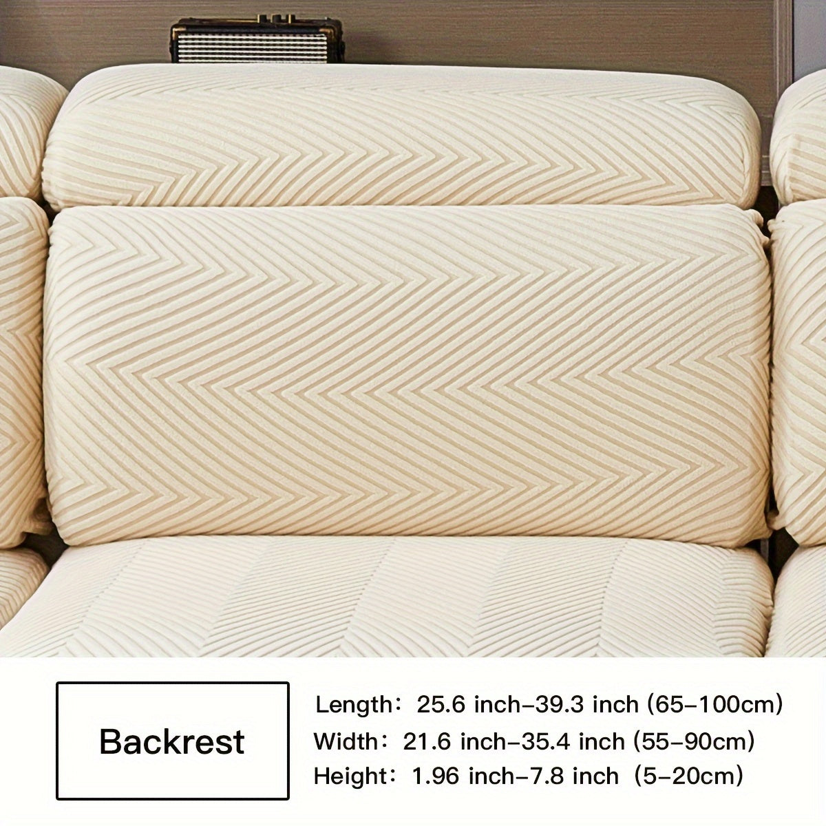 Waterproof Sofa Cover Elastic Stretch Jacquard Argyle Pattern for Home or Office