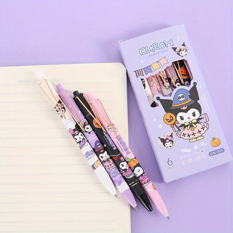 Gel Pen Set with Bright Metal Clip Ergonomic Design Black Ink for Office and Creative Use