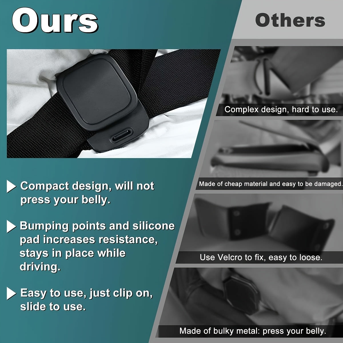 Comfortable Car Seat Belt Adjusters for All Vehicles Durable TPU Ergonomic Design