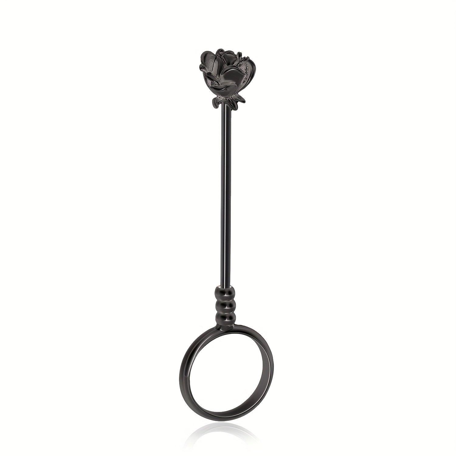 Unisex Rose-Shaped Cigarette Holder Ring Jewelry Accessory